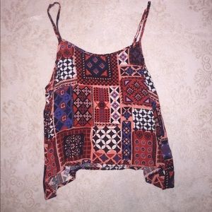 Colorful cropped tank top